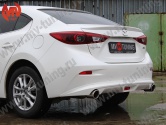 Диффузор заднего бампера var №1(ровный) Mazda 3 BM (2013 - 2019)