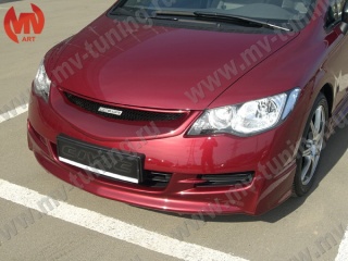 Юбка переднего бампера "Mugen Style" Honda Civic 4D (2006-2009)