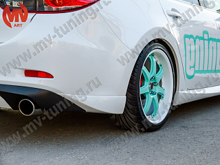 Комплект обвеса Lite Style для Mazda 6 / Atenza GJ (2012 - 2018), Клыки пер + зад, пороги, сплиттер