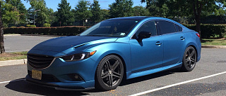 Сплиттер var №2 под клыки переднего бампера под клыки Lite Style Mazda 6 GJ / Atenza GJ (2012 - 2018)