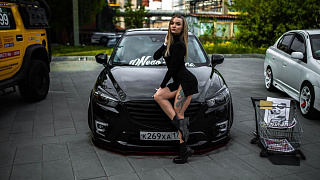 Реснички на фары var №1 широкие Mazda CX-5 (2011 - 2016) + УСТАНОВОЧНЫЙ КОМПЛЕКТ