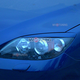 Реснички на фары var№1 короткие Mazda 3 HB (2004-2009) + УСТАНОВОЧНЫЙ КОМПЛЕКТ