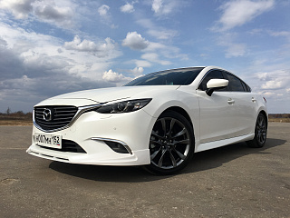 Комплект обвеса для рестайлинга Mazda 6 / Atenza GJ (2015 - 2018) FL Комплект обвеса SkyActiv для Mazda 6 / Atenza GJ (2012 - 2018) Клыки пер + зад, пороги, спойлер вставка в передние клыки.