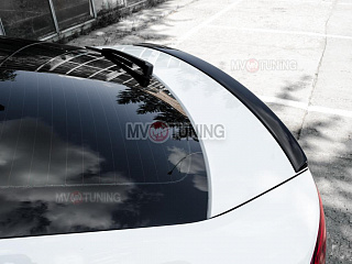 BLACKOUT EDITION. Спойлер лип крашеный Черный глянец Skoda Rapid (2012 - 2023) + УСТАНОВОЧНЫЙ КОМПЛЕКТ