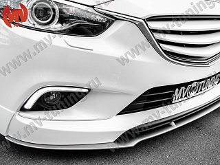 Сплиттер var №1 под клыки переднего бампера SkyActiv Sport Mazda 6 GJ / Atenza GJ (2012 - 2018) 