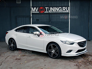 Боковые-сплиттеры (пороги) к-т Mazda 6 / Atenza GJ и GL (2012 - 2023) + УСТАНОВОЧНЫЙ КОМПЛЕКТ