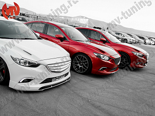 Капот с прорезаными жабрами SkyActivSport на Mazda 6 / Atenza GJ (2012 - н.в.)