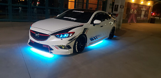 Реснички на фары var №2 фигурные Mazda 6 / Atenza GJ (2012 - 2018) + УСТАНОВОЧНЫЙ КОМПЛЕКТ