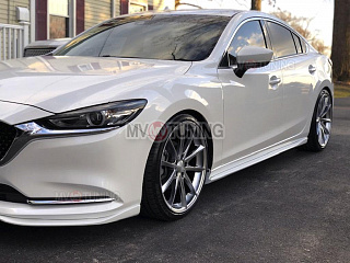 Комплект сплиттеров(передний и боковые-сплиттеры (пороги) Mazda 6 / Atenza GJ (2018 - 2023)