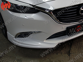 Клыки переднего бампера var №3 Mazda 6 (рестайлинг) / Atenza GJ (2015 - 2018)