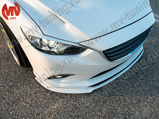 Сплиттер var №2 под клыки переднего бампера под клыки Lite Style Mazda 6 GJ / Atenza GJ (2012 - 2018)