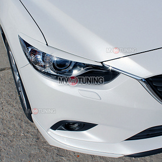 Реснички на фары var №1 Mazda 6 / Atenza GJ (2012 - 2018) + УСТАНОВОЧНЫЙ КОМПЛЕКТ