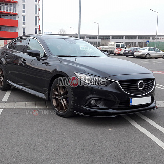 Комплект обвеса Lite Style для Mazda 6 / Atenza GJ (2012 - 2018), Клыки пер + зад, пороги, сплиттер