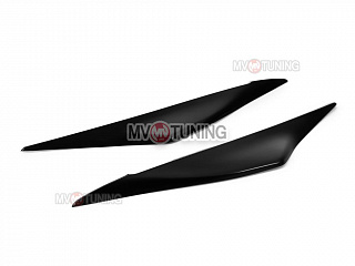 Реснички на фары var №1 Mazda 3 (2013-2016) (для моделей с адаптивными фарами) + УСТАНОВОЧНЫЙ КОМПЛЕКТ