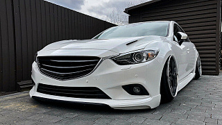 Реснички на фары var №2 фигурные Mazda 6 / Atenza GJ (2012 - 2018) + УСТАНОВОЧНЫЙ КОМПЛЕКТ