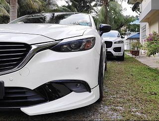 Клыки переднего бампера var №3 Mazda 6 (рестайлинг) / Atenza GJ (2015 - 2018)
